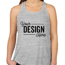 Canada - Bella + Canvas Women's Flowy Racerback Tank - Color: White Marble