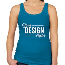 Next Level Women's Slim Fit Jersey Tank - Color: Turquoise