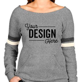 Alternative Apparel Women's Tri-Blend Wideneck Sweatshirt - Color: Eco Grey