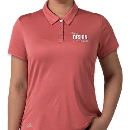 Adidas Women's Heather Performance Polo - Color: Power Red Heather