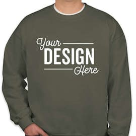 Gildan Midweight 50/50 Crewneck Sweatshirt - Color: Military Green
