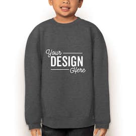 Russell Athletic Youth Dri Power® Crewneck Sweatshirt - Color: Black Heather
