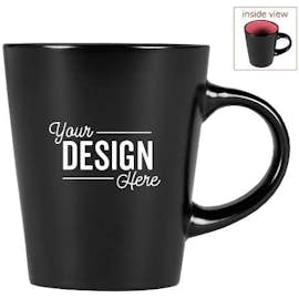 12 oz. Ceramic Two-Tone Noir Mug - Color: Black / Pink