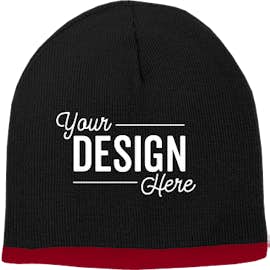 Sportsman Bottom Stripe Beanie - Color: Black / Red