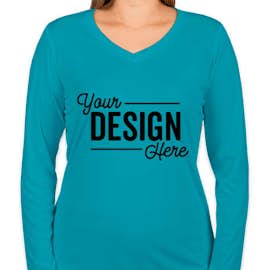 Sport-Tek Women's Competitor Long Sleeve V-Neck Performance Shirt - Color: Atomic Blue