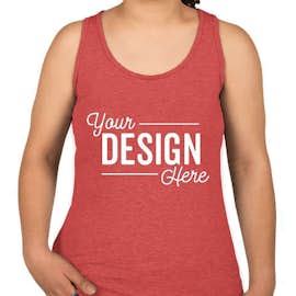 Anvil Women's Tri-Blend Racerback Tank - Color: Heather Red