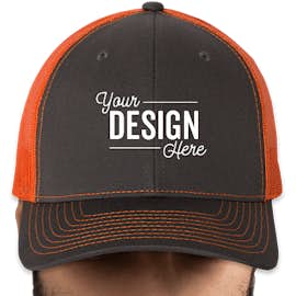 Canada - Richardson Snapback Trucker Hat - Color: Charcoal / Neon Orange