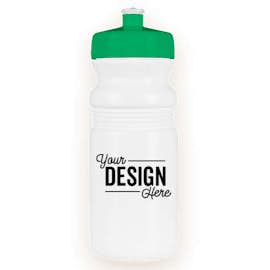 20 oz. Bike Water Bottle - Color: White / Kelly Green