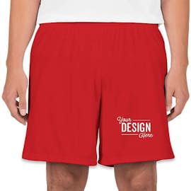 High Five Contrast Performance Shorts - Color: Scarlet / White