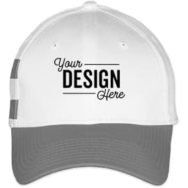 New Era Stretch Fit Striped Cotton Hat - Color: White / Grey
