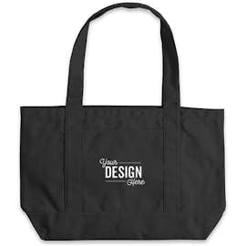 Large Midweight Gusseted Pigment Dyed Boat Tote - Color: Washed Black