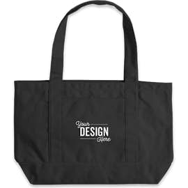 Large Midweight Gusseted Pigment Dyed Boat Tote - Color: Washed Black
