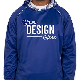 Augusta Camo Colorblock Performance Pullover Hoodie - Color: Royal / Royal Mod