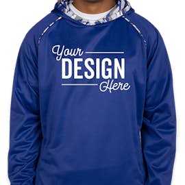 Augusta Camo Colorblock Performance Pullover Hoodie - Color: Royal / Royal Mod