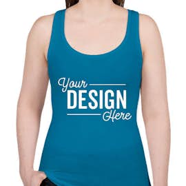 Next Level Women's Slim Fit Jersey Racerback Tank - Color: Turquoise