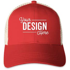 Econscious Organic/Recycled Trucker Hat - Color: Red / Oyster