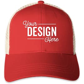 Econscious Organic/Recycled Trucker Hat - Color: Red / Oyster