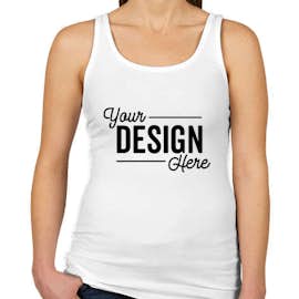 Next Level Women's Slim Fit Jersey Tank - Color: White