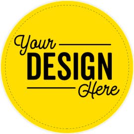 Full Color 4 in. Circle Vinyl Decal - Color: Yellow