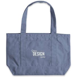 Large Midweight Gusseted Pigment Dyed Boat Tote - Color: Blue Jean