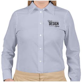 Devon & Jones Women's Solid Dress Shirt - Color: Light Blue