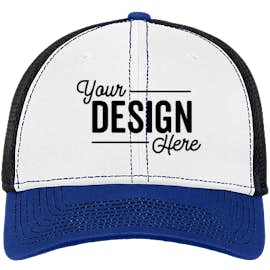 New Era 39THIRTY Contrast Stitch Stretch Fit Mesh Hat - Color: White / Royal / Black