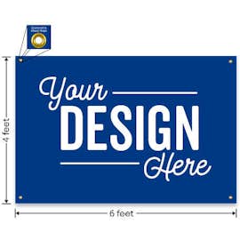Full Color 6' x 4' Vinyl Banner - Color: Royal Blue