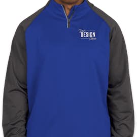 Augusta Reflective Quarter Zip Performance Shirt - Color: Slate / Royal