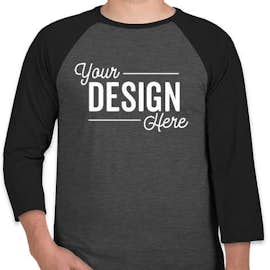Canada - Bella + Canvas Lightweight Raglan T-shirt - Color: Deep Heather / Black