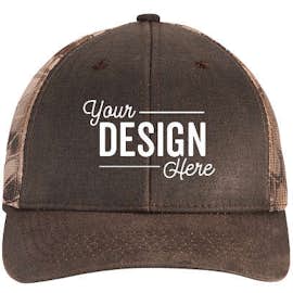 Port Authority Pigment Dyed Camo Trucker Hat - Color: Mossy Oak Breakup Country/ Brown
