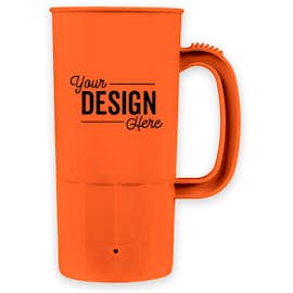22 oz. Plastic Beverage Mug - Color: Orange