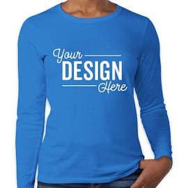 Gildan Women's 100% Cotton Long Sleeve T-shirt - Color: Royal