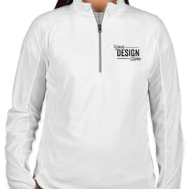 Port Authority Women's Quarter Zip Microfleece Pullover - Color: White