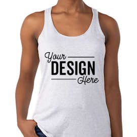 Next Level Women's Tri-Blend Racerback Tank - Color: Heather White