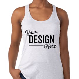 Next Level Women's Tri-Blend Racerback Tank - Color: Heather White
