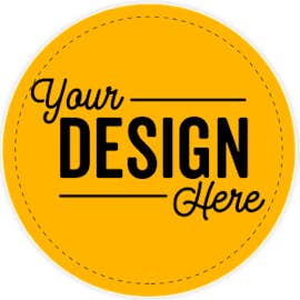 Full Color 3 in. Circle Vinyl Decal - Color: Athletic Gold