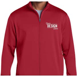 Sport-Tek Sport-Wick Tech Fleece Full Zip Jacket - Color: Deep Red