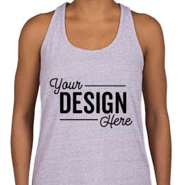 District Women's Cosmic Twist Back Tank - Color: White / Pink Cosmic