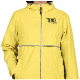 Charles River Women's New Englander Hooded Rain Jacket - Color: Buttercup / Reflective