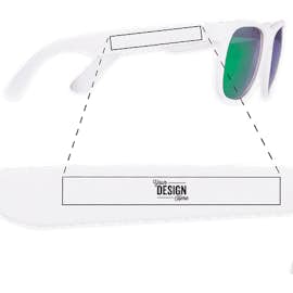 Promotional Mirrored Sunglasses - Color: Green Tint