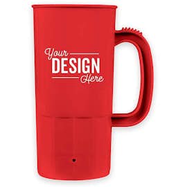22 oz. Plastic Beverage Mug - Color: Red