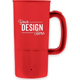 22 oz. Plastic Beverage Mug - Color: Red