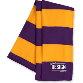 Sportsman Rugby Knit Scarf - Color: Purple / Gold