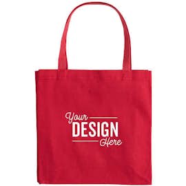 Large Gusseted Midweight 100% Cotton Canvas Tote - Color: Red