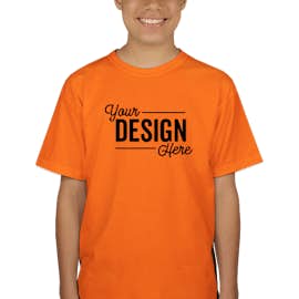 Canada - Gildan Youth 100% Cotton T-shirt - Color: Safety Orange
