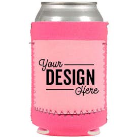 Neoprene Can Cooler with Pocket - Color: Perfect Pink / Pastel Pink / Neon Pink