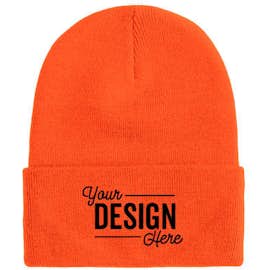 Port & Company Fleece Lined Cuff Beanie - Color: Athletic Orange