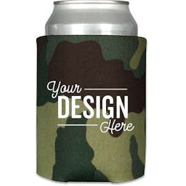 Foldable Can Cooler - Color: Green Camo