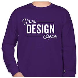 Canada - Gildan 100% Cotton Long Sleeve T-shirt - Color: Purple