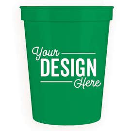 16 oz. Plastic Stadium Cup - Color: Green